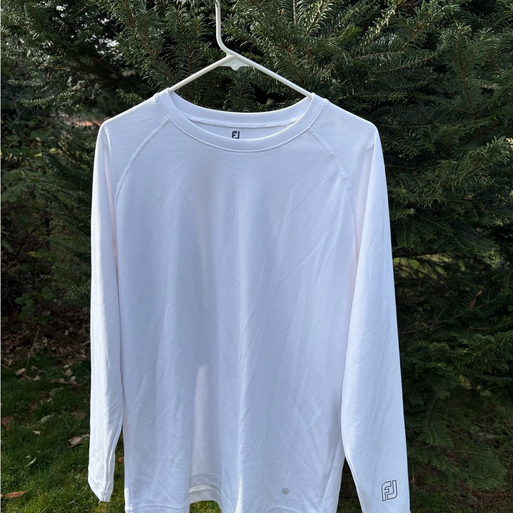 FootJoy Men's White Long Sleeve Shirt